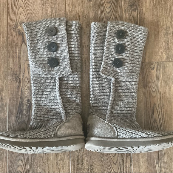 UGG Shoes - UGG Classic Cardi gray Knit Tall Boot